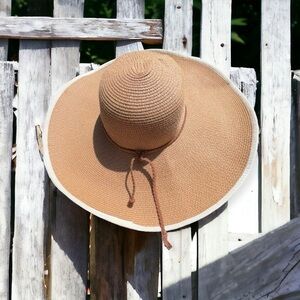 🌻Big Fun Wide Brim Floppy Hat {Outdoors Beach Pool Summer} 56-58 cm EUC